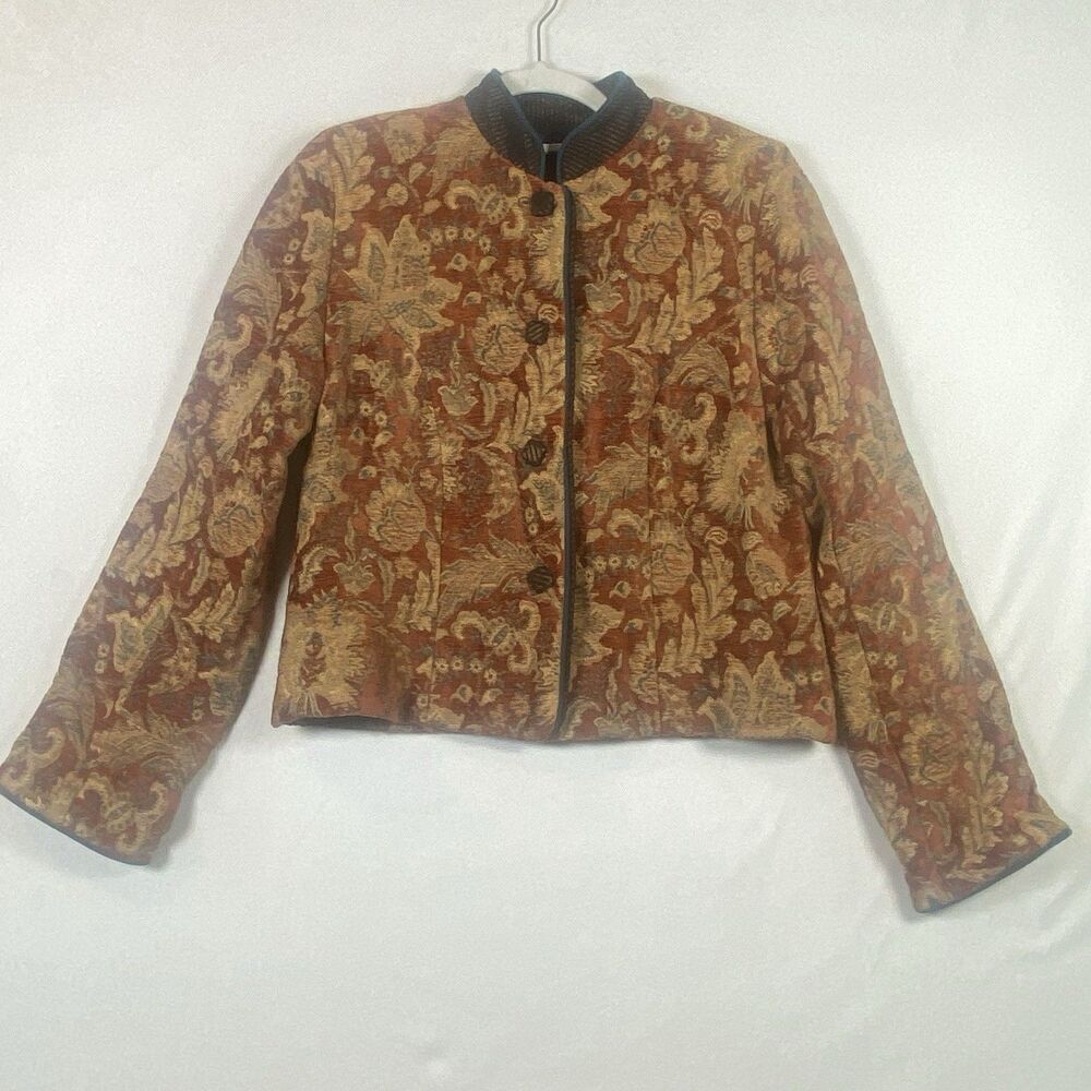 Mary Lynn O’Shea Designer Weaver Tapestry Jacket Handmade in Vermont Size Small